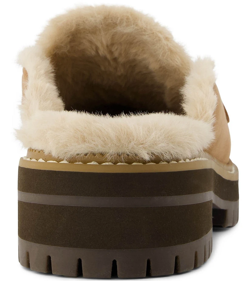 TOMS Cara Faux Fur Lined Lug Mules