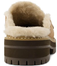 TOMS Cara Faux Fur Lined Lug Mules