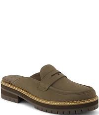 TOMS Cara Nubuck Suede Penny Keeper Mules