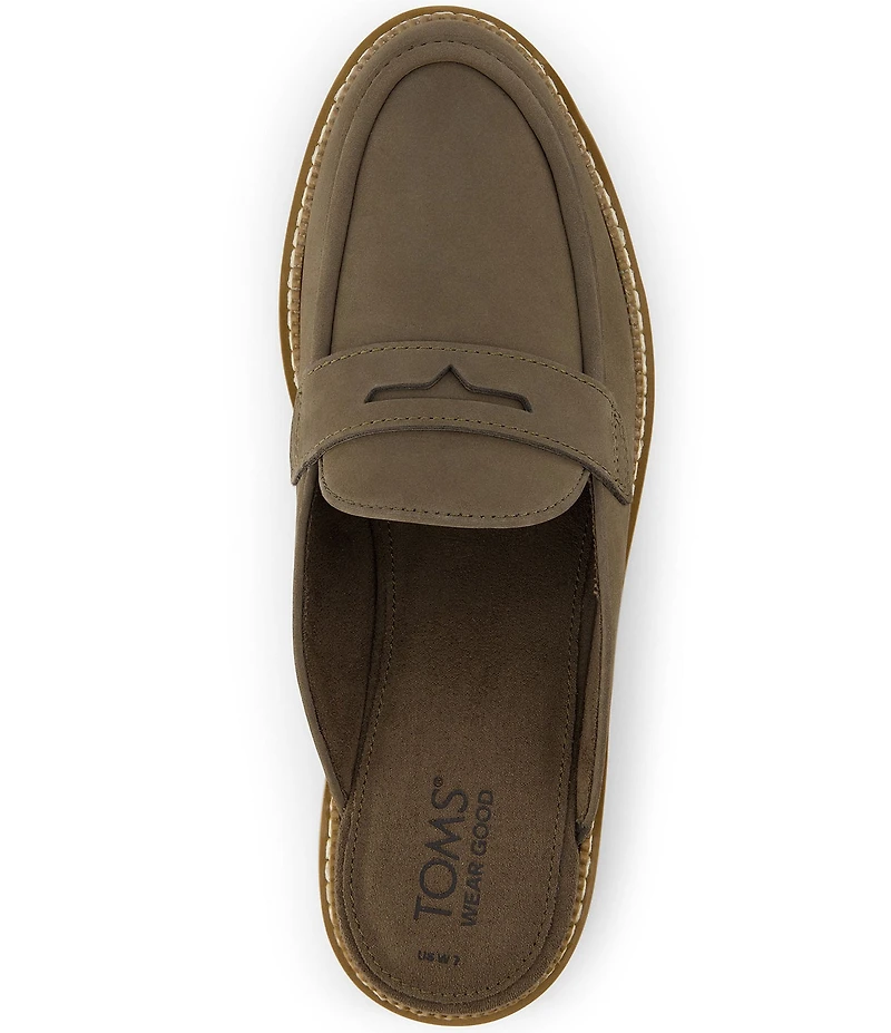 TOMS Cara Nubuck Suede Penny Keeper Mules
