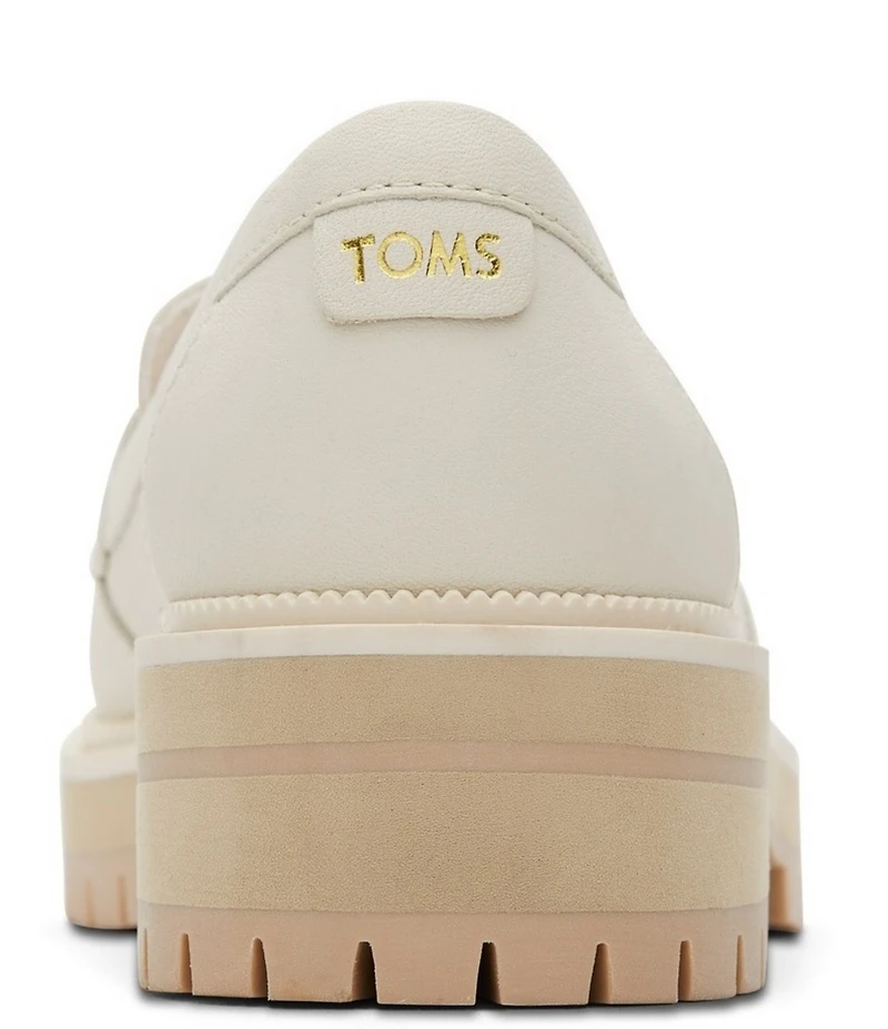 TOMS Cara Leather Lug Sole Penny Loafers