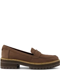 TOMS Cara Suede Lug Sole Penny Loafers