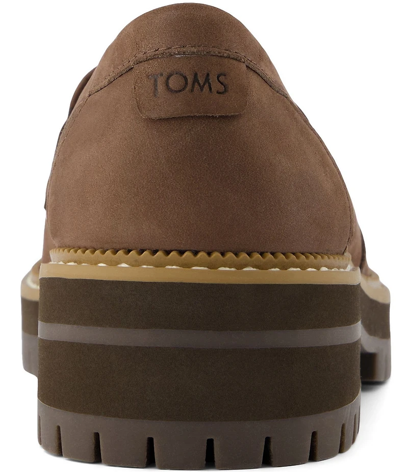 TOMS Cara Suede Lug Sole Penny Loafers