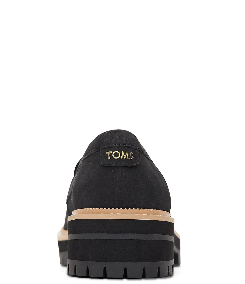 TOMS Cara Suede Lug Sole Penny Loafers