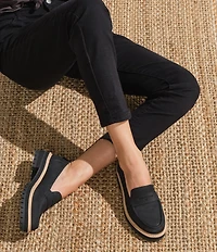 TOMS Cara Suede Lug Sole Penny Loafers