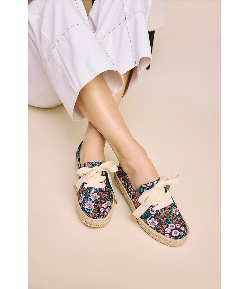 TOMS Carolina Floral Platform Espadrille Sneakers