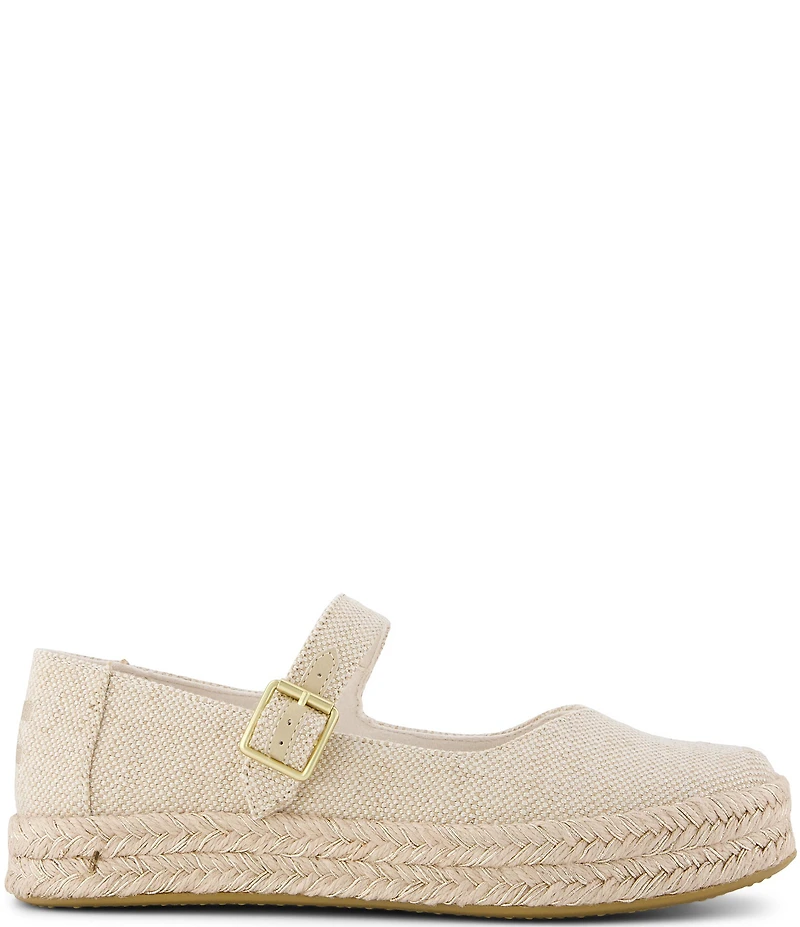 TOMS Carolina Glimmer Slub Espadrille Mary Jane Flats