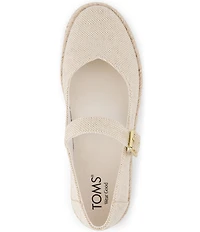 TOMS Carolina Glimmer Slub Espadrille Mary Jane Flats