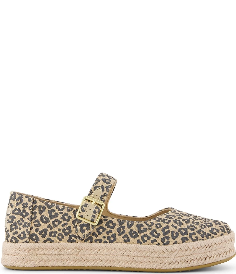 TOMS Carolina Mary Jane Leopard Print Espadrille Mary Jane Flats