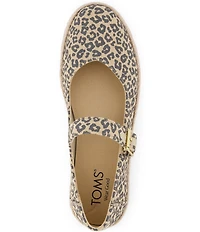 TOMS Carolina Mary Jane Leopard Print Espadrille Mary Jane Flats