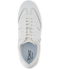 TOMS Collins Leather Snake Print Accent Detail Sneakers