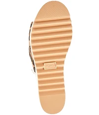 TOMS Diana Leopard Print Suede Platform Espadrille Wedge Sandals