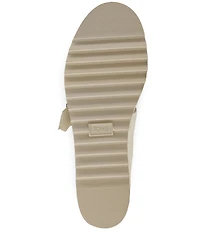 TOMS Diana Mule Buckle Fabric Platform Wedge Slide Sandals