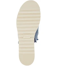 TOMS Diana Mule Denim Platform Wedge Slides