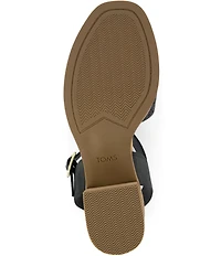 TOMS Eloise Perforated Nubuck Suede Block Heel Sandals