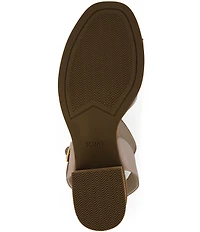 TOMS Eloise Shimmer Suede Block Heel Sandals