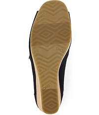 TOMS Essential Canvas Peep Toe Wedge Pumps
