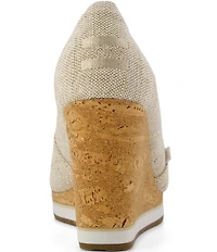 TOMS Essential Tonal Sparkle Peep Toe Wedge Pumps