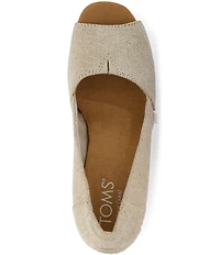 TOMS Essential Tonal Sparkle Peep Toe Wedge Pumps