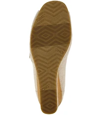 TOMS Essential Tonal Sparkle Peep Toe Wedge Pumps