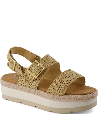 TOMS Giana Crochet Espadrille Platform Sandals