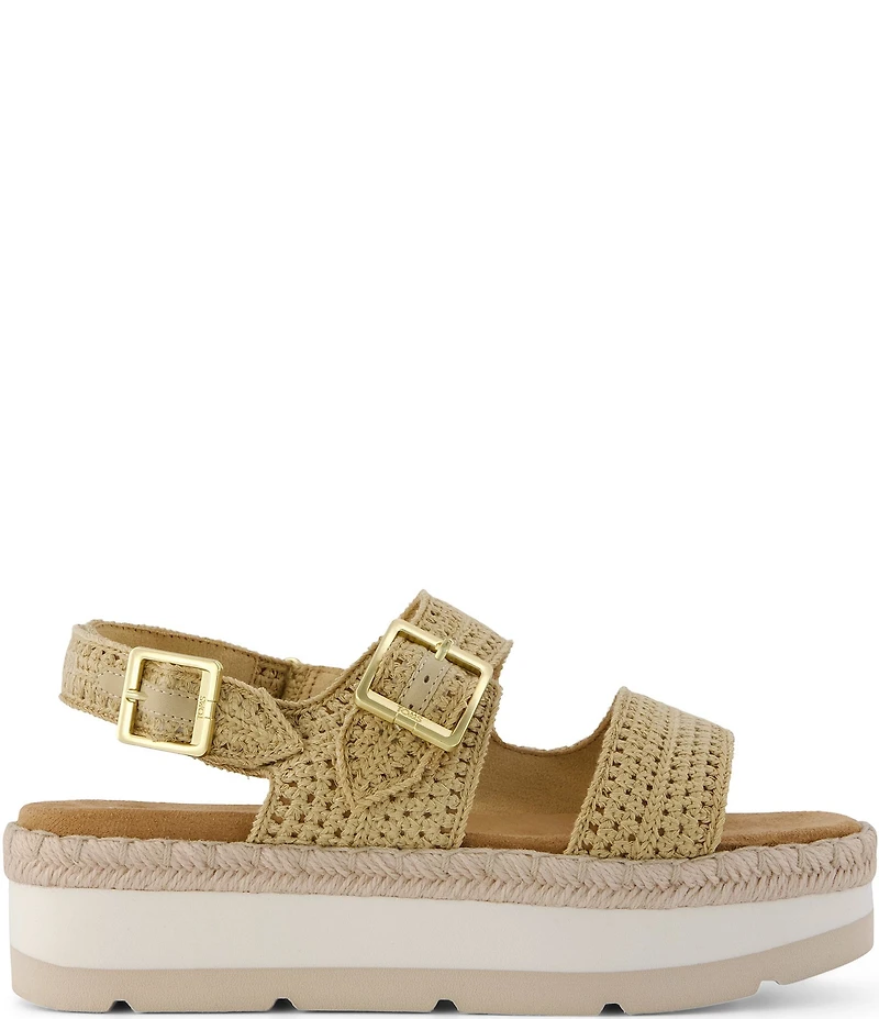 TOMS Giana Crochet Espadrille Platform Sandals