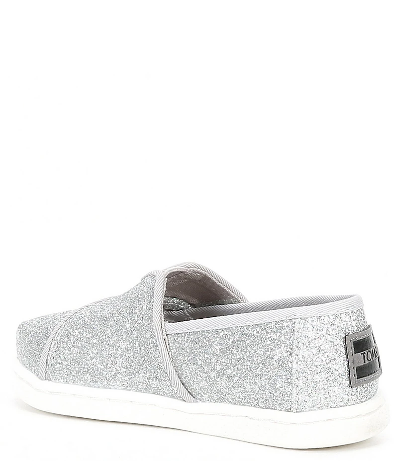 TOMS Girls' Tiny Alpargata Glitter Loafers (Infant)