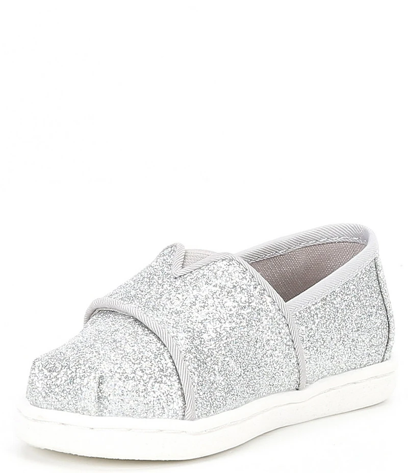 TOMS Girls' Tiny Alpargata Glitter Loafers (Infant)