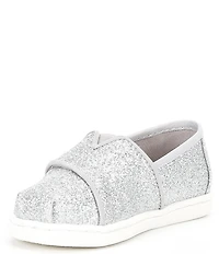 TOMS Girls' Tiny Alpargata Glitter Loafers (Infant)