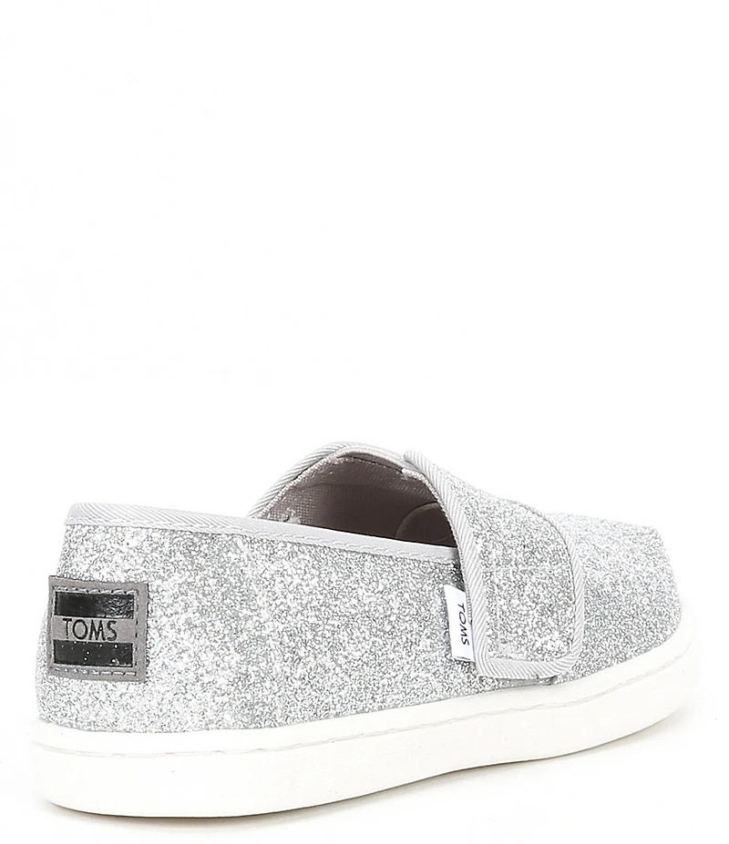 TOMS Girls' Tiny Alpargata Glitter Loafers (Toddler)