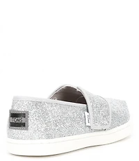 TOMS Girls' Tiny Alpargata Glitter Loafers (Toddler)