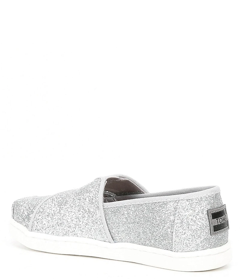 TOMS Girls' Tiny Alpargata Glitter Loafers (Toddler)