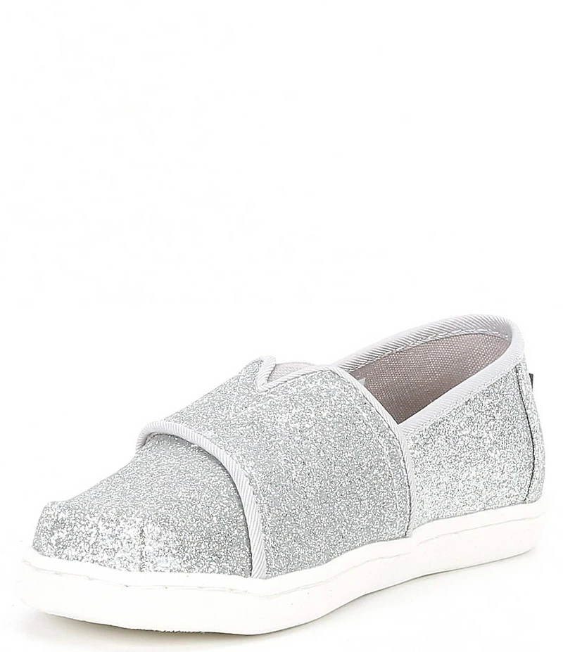 TOMS Girls' Tiny Alpargata Glitter Loafers (Toddler)
