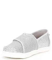 TOMS Girls' Tiny Alpargata Glitter Loafers (Toddler)