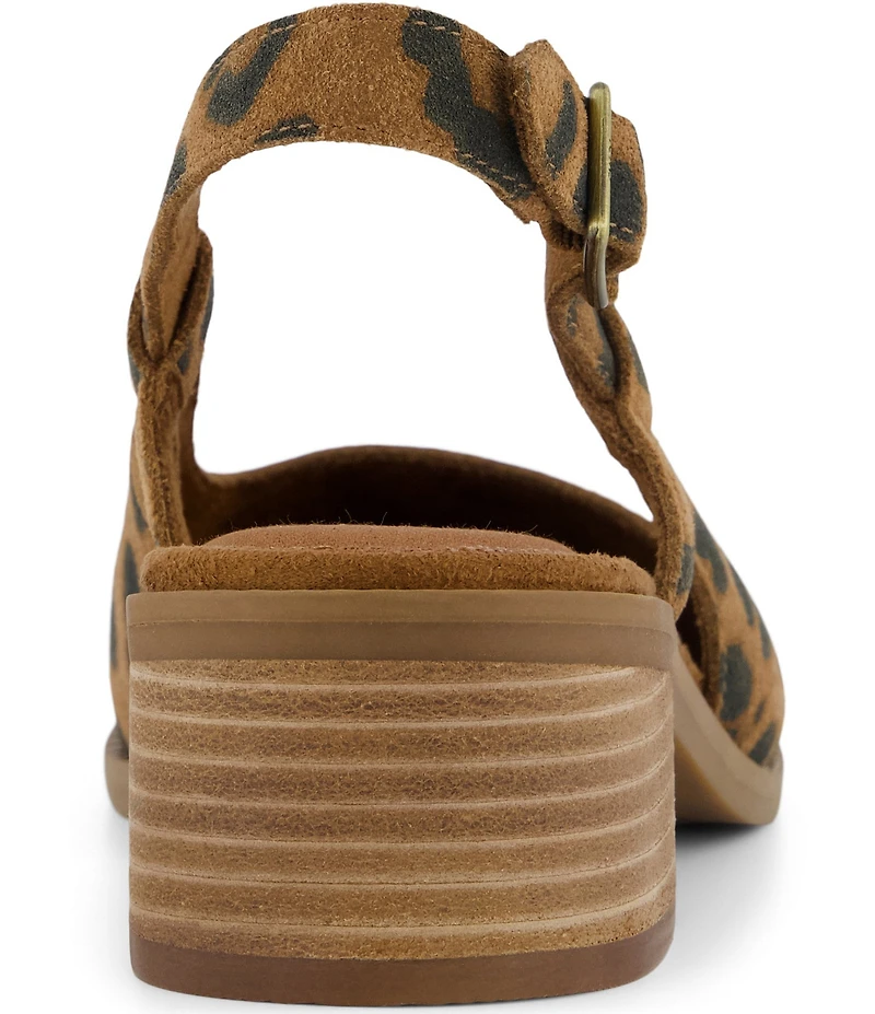 TOMS Jaclyn Leopard Suede Slingback Pumps