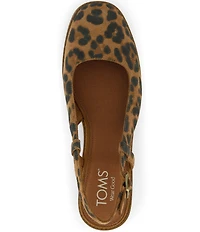 TOMS Jaclyn Leopard Suede Slingback Pumps