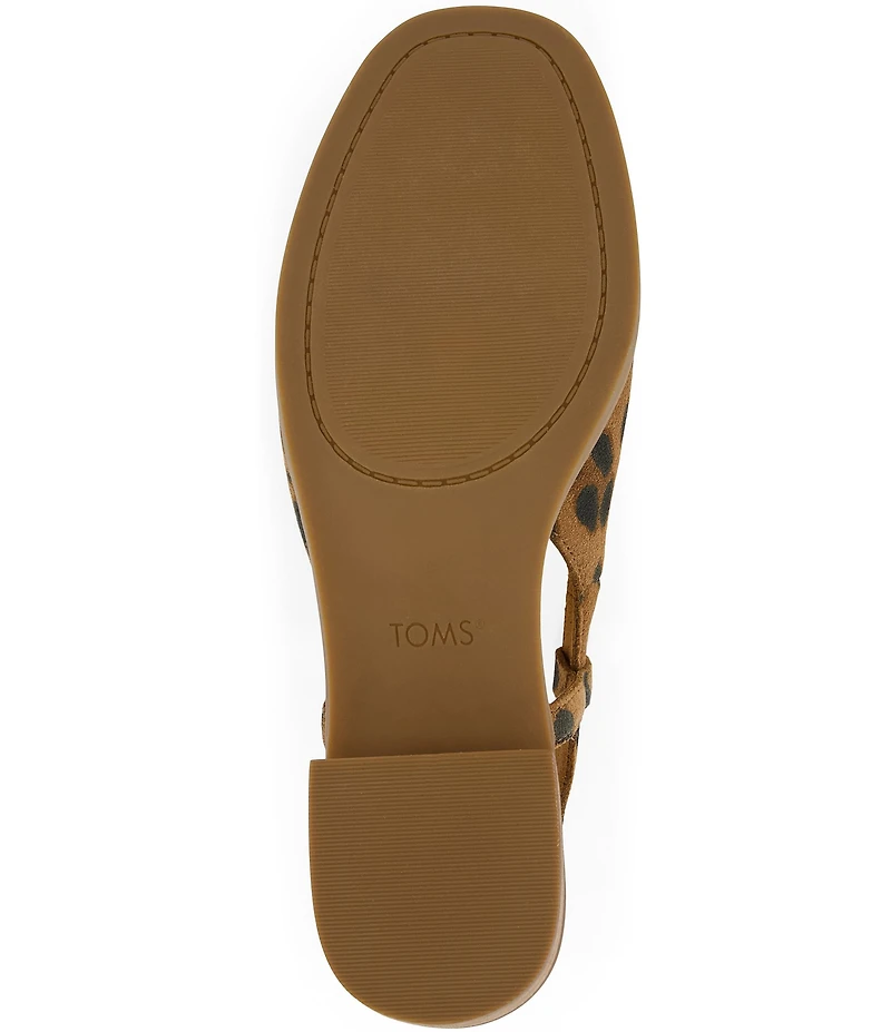 TOMS Jaclyn Leopard Suede Slingback Pumps