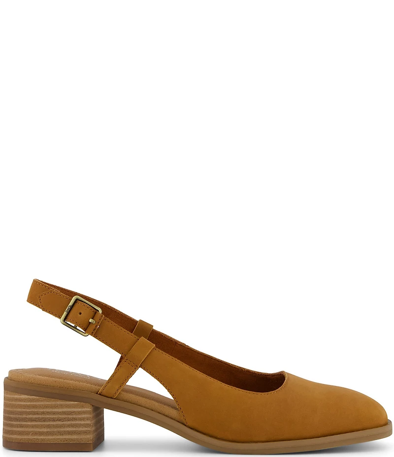 TOMS Jaclyn Nubuck Suede Slingback Pumps