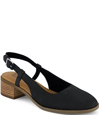 TOMS Jaclyn Nubuck Suede Slingback Pumps