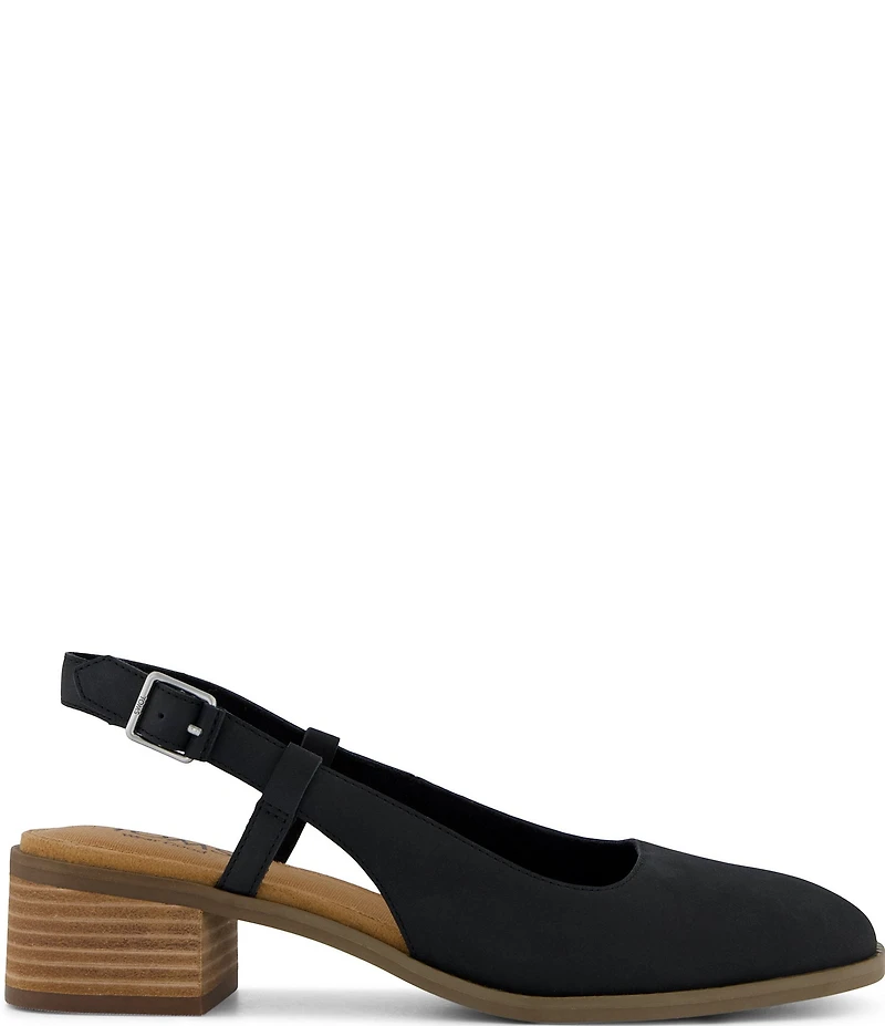 TOMS Jaclyn Nubuck Suede Slingback Pumps
