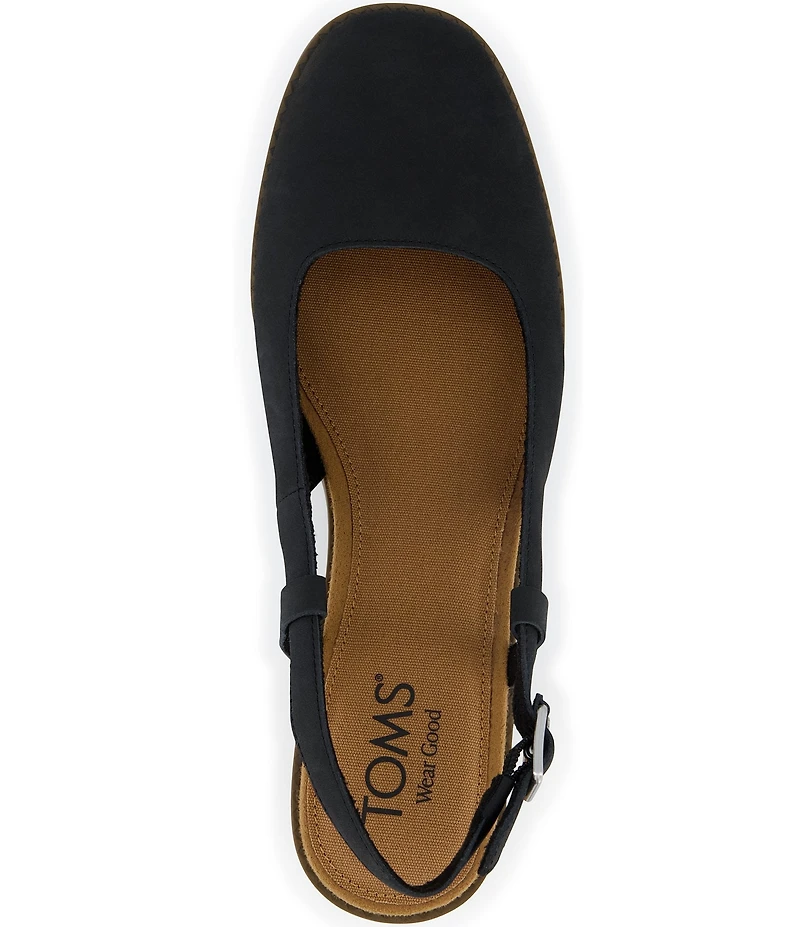 TOMS Jaclyn Nubuck Suede Slingback Pumps