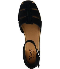 TOMS Jaclyn Suede Block Heel Fisherman Pumps