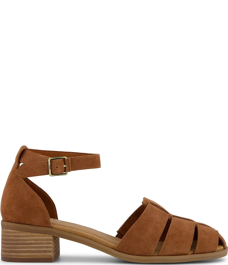 TOMS Jaclyn Suede Block Heel Fisherman Pumps