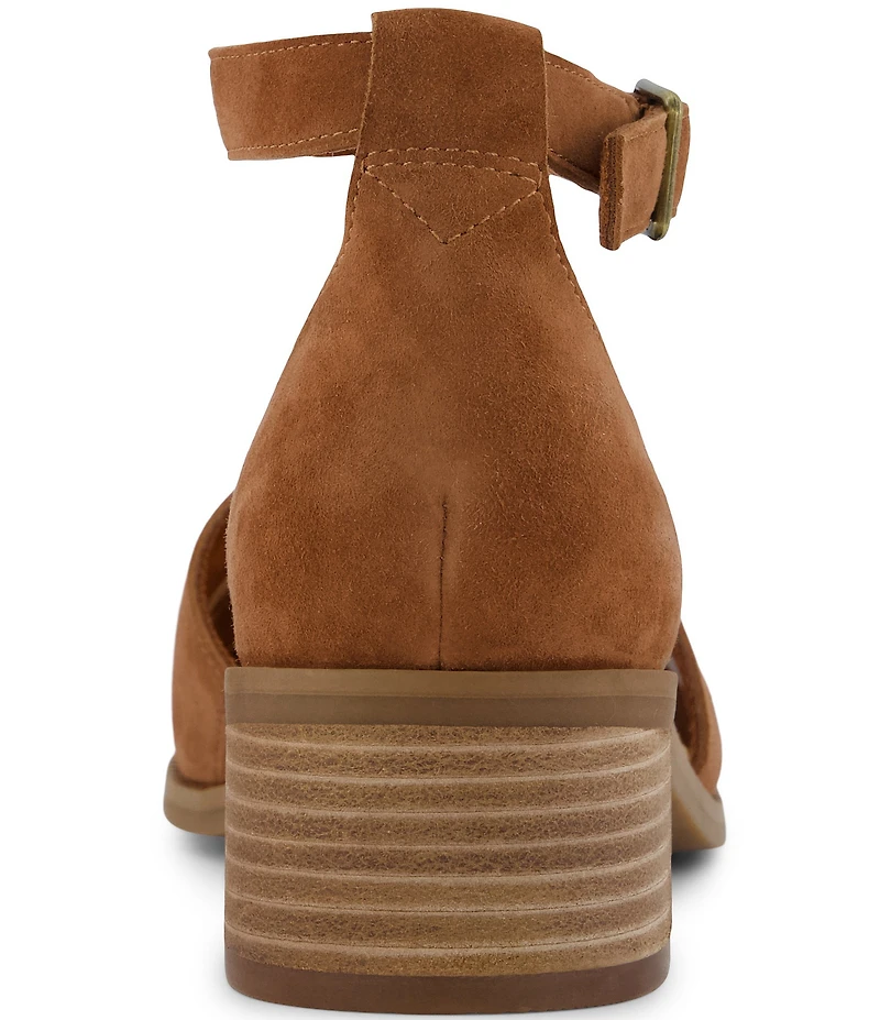 TOMS Jaclyn Suede Block Heel Fisherman Pumps