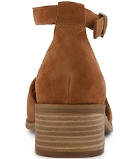 TOMS Jaclyn Suede Block Heel Fisherman Pumps