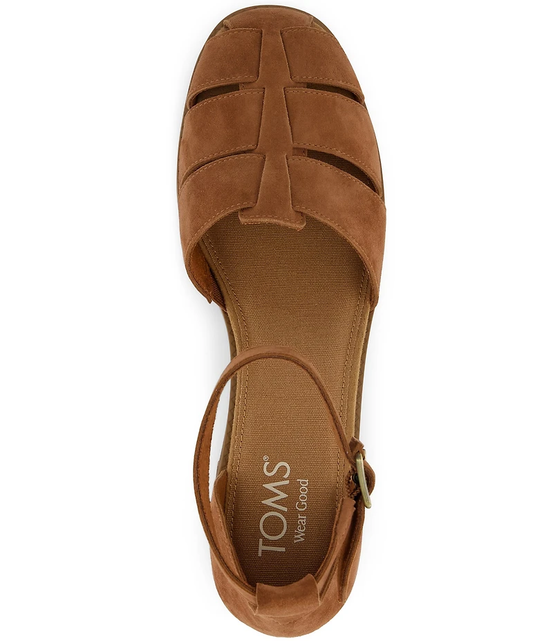 TOMS Jaclyn Suede Block Heel Fisherman Pumps