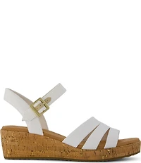 TOMS Julia Slubby Woven Cork Wedge Sandals