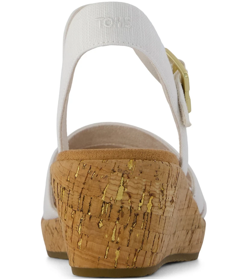 TOMS Julia Slubby Woven Cork Wedge Sandals