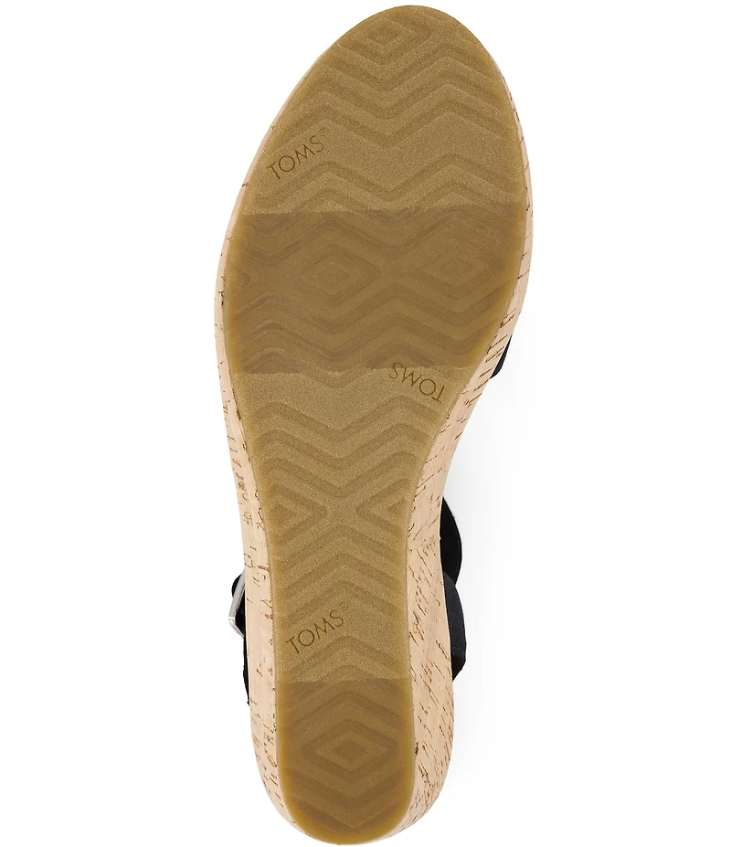 TOMS Julia Slubby Woven Cork Wedge Sandals