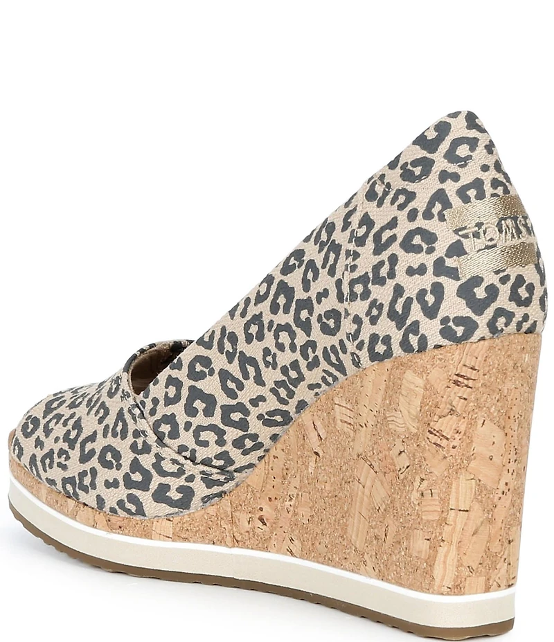 TOMS Leopard Print Essential Wedge Sandals